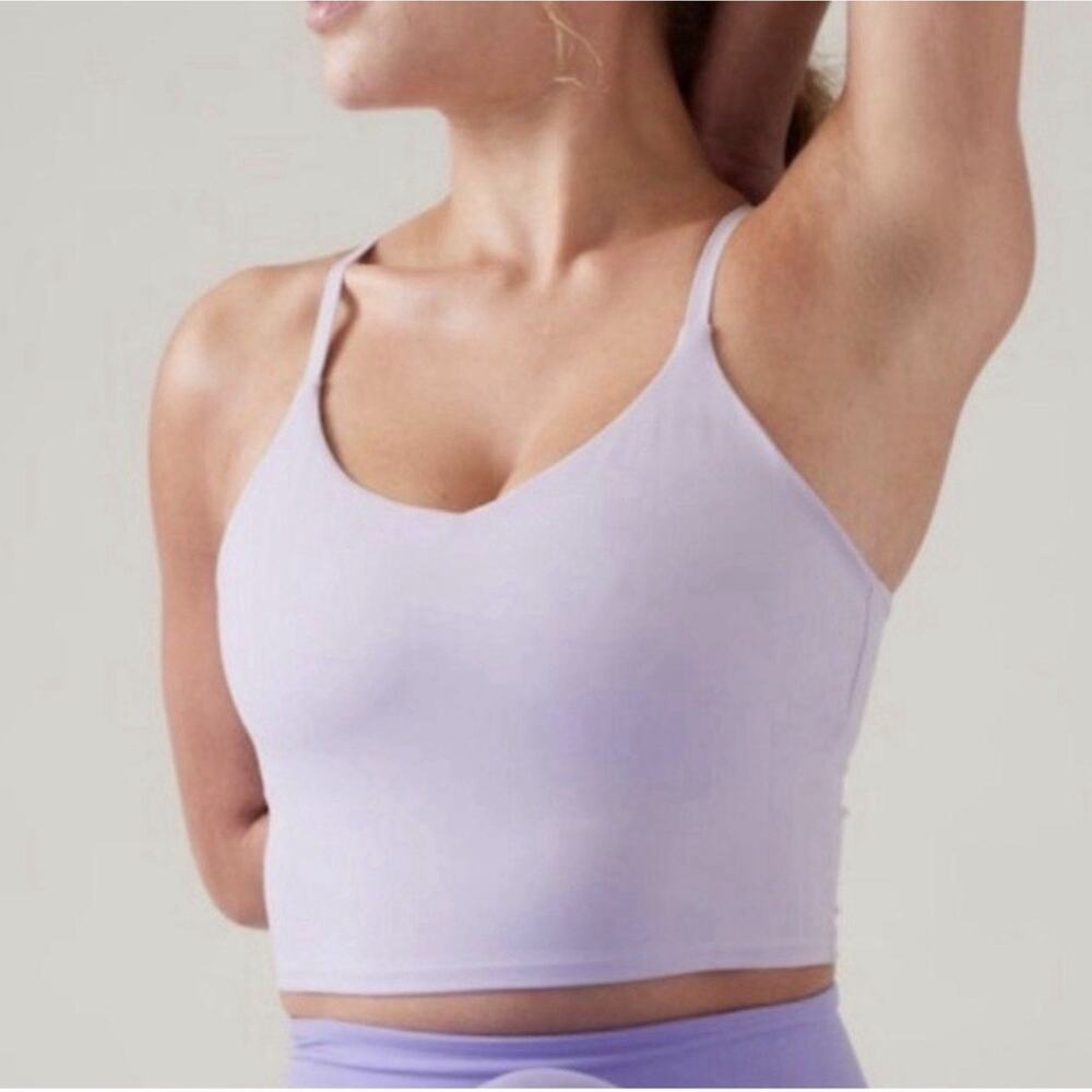Athleta Aurora Crop Tank Lavender Pink Built In Bra Adjustable Straps Size 2X - Picture 2 of 8